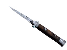 ★ Stiletto Knife | Damascus Steel (Well-Worn)